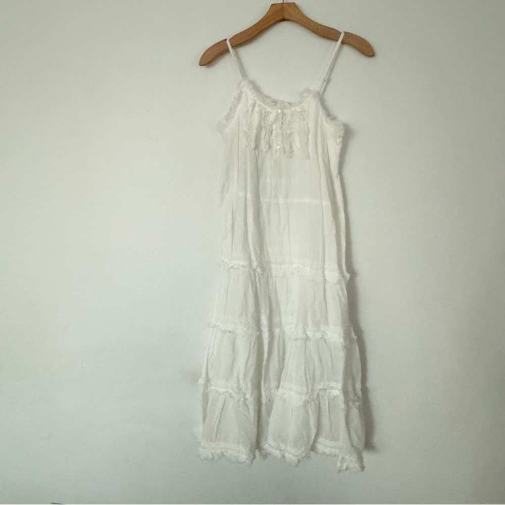 Karma highway cotton ruffle midi dress NWT
